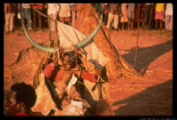 Dancer competing at Bulabo, Bulabo 1995, Kisesa village